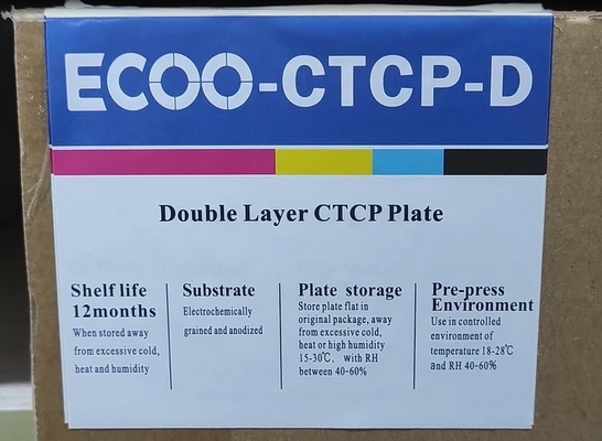 Ofset Baskı İçin Ctcp / UV Levha Alüminyum Çift Katmanlı UV Dirençli