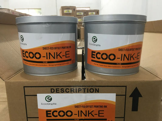 ECOO-INK-F Kırmızı Çözücü Bazlı Ofset Baskı Mürekkebi, 1 veya 2.5 kg/teneke ve 6 Teneke/Karton Ambalajda, 3 Yıl Raf Ömrü