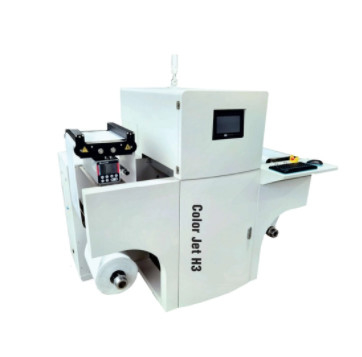 Dört Renkli Jet H3 Roll To Roll Etiket Mürekkep Atışı Dijital Baskı Makinesi