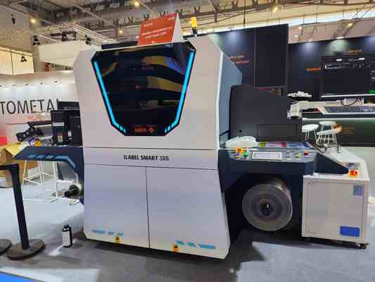 216mm Dijital Etiket UV Baskı Makinesi, 1200*600 dpi Çözünürlük ve 10m/dak - 75m/dak Baskı Hızı