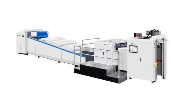 Yüksek Hızlı UV Laklama Makinesi, saatte 9500 levha, 730x1060mm Maksimum Levha Boyutu ve Kağıt İşleme için Teflon Taşıyıcı Kemeri