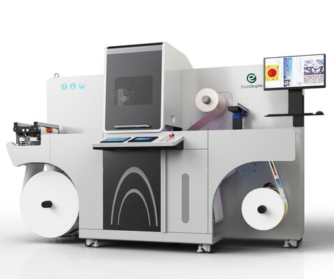 EcooGraphix Dijital Etiket Laklama ve Folyo Damgalama Makinesi Etiket Güzelleştirme Ekipmanı