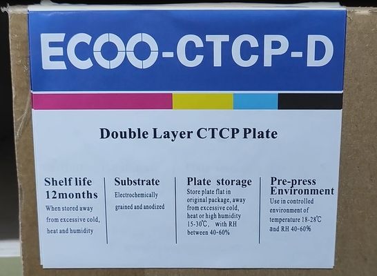 50mj / cm2 Ofset UV Mürekkep Baskı Pozitif Çift Kat Konvansiyonel Ctcp Plaka