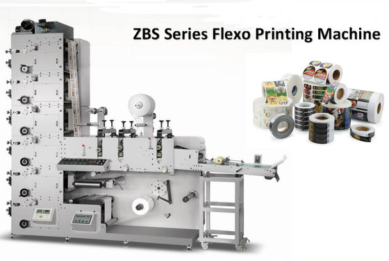 3 Renk 60m/Dk Flekso UV Etiket Baskı Makinesi 320mm Web Genişliği